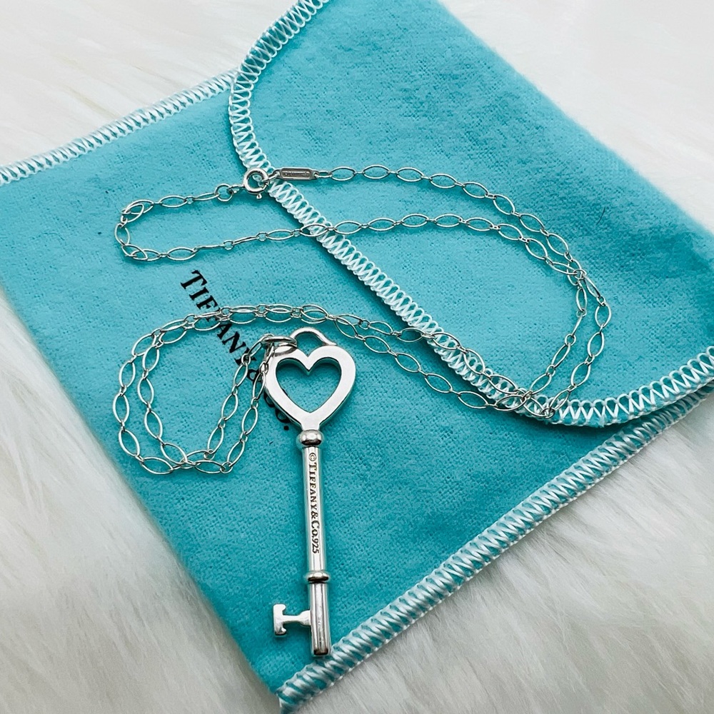 Tiffany Large Heart Key Necklace